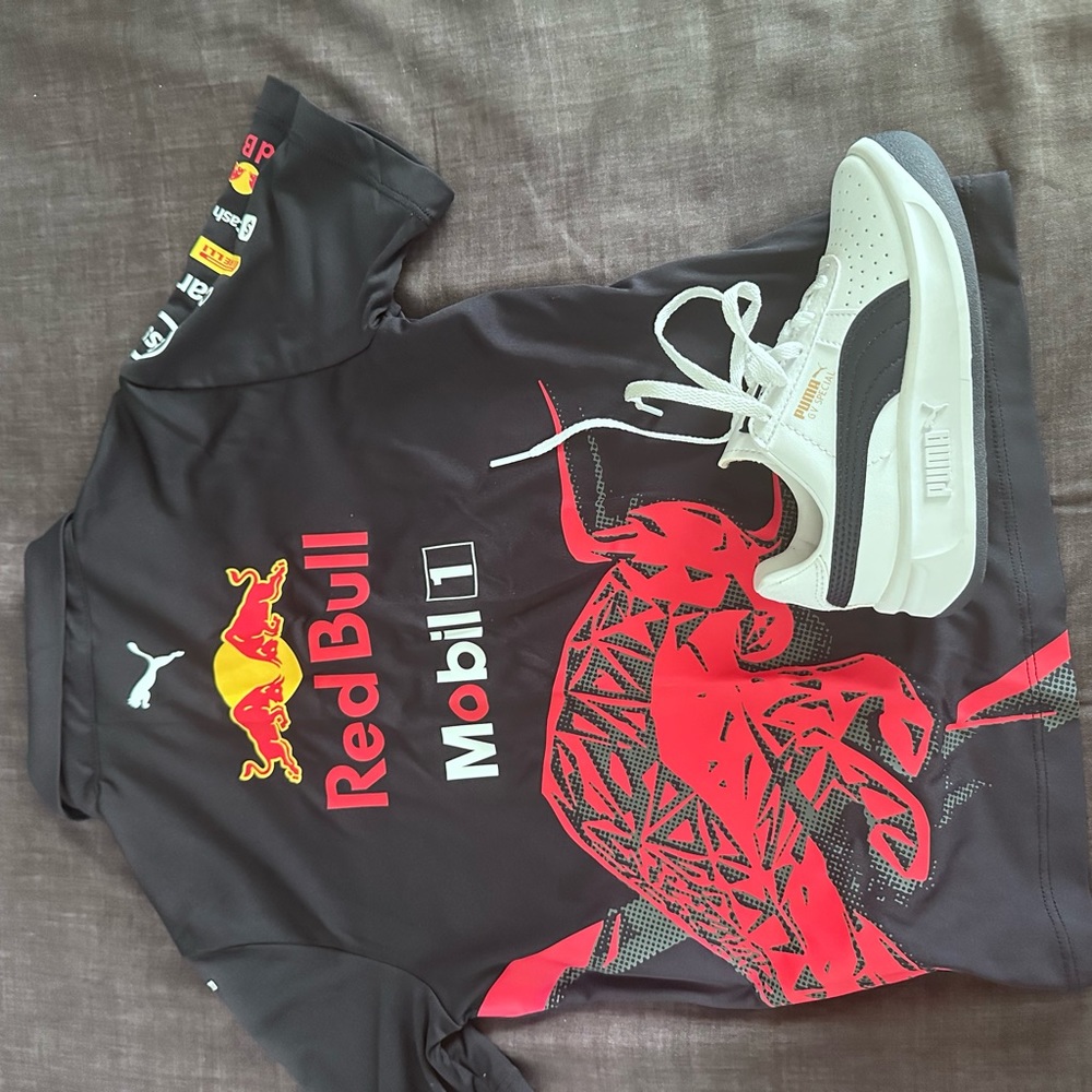 Puma Red Bull Racing F1 Team Polo Shirt, and GV sneakers